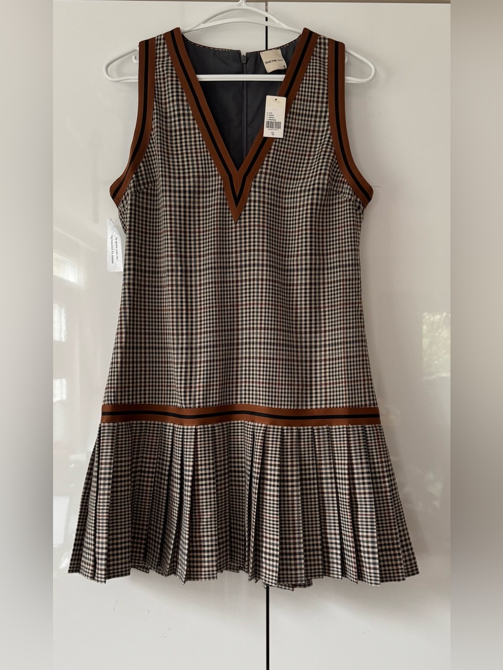 NWT Size M - Find Me Now Glastonbury Vest Pleated Mini Dress (NWT US$ 178)